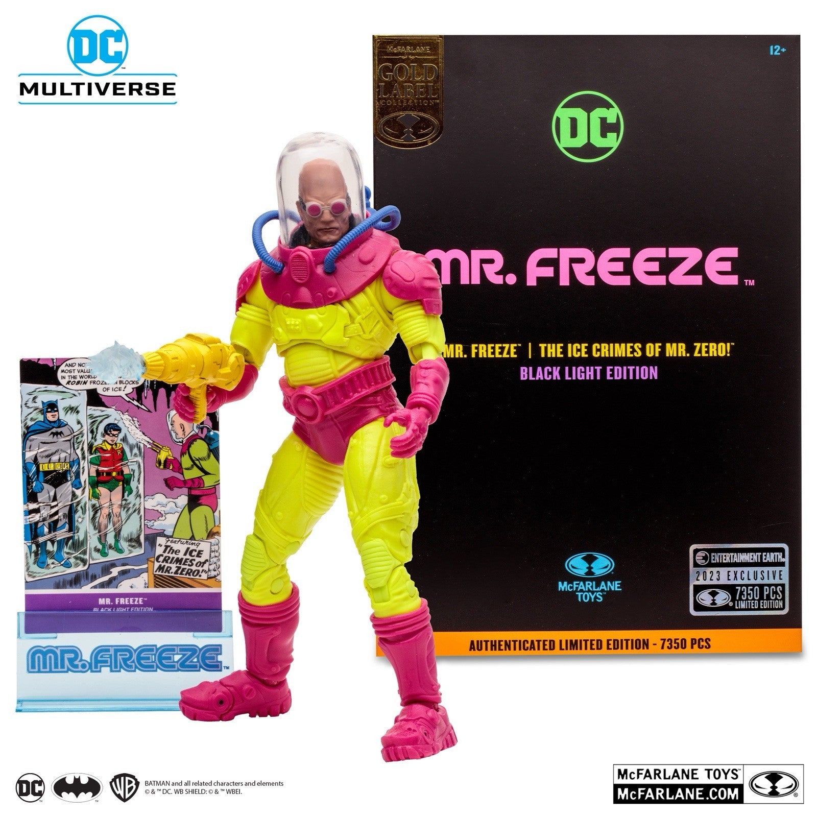 DC Multiverse Mr. Freeze Black Light Gold Label McFarlane Toys Figure 2024 Excl