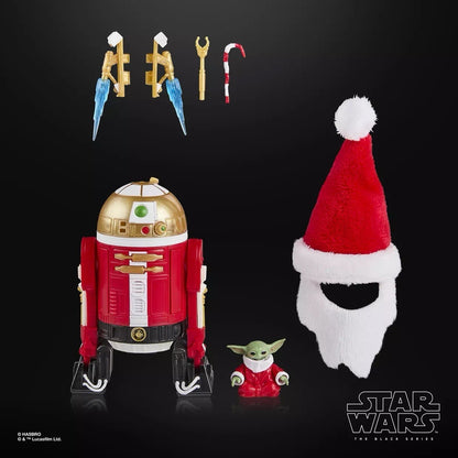 Star Wars Black Series Astromech Droid Holiday Edition Figure w/ Grogu Accessory