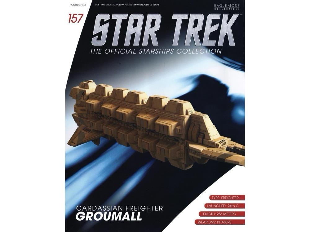 Eaglemoss Star Trek Starship Collection #157 Cardassian Freighter Groumall & Mag