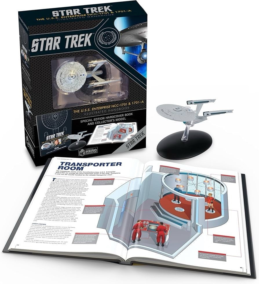Eaglemoss Star Trek USS Enterprise NCC-1701 & 1701A Illustrated Handbook & Model