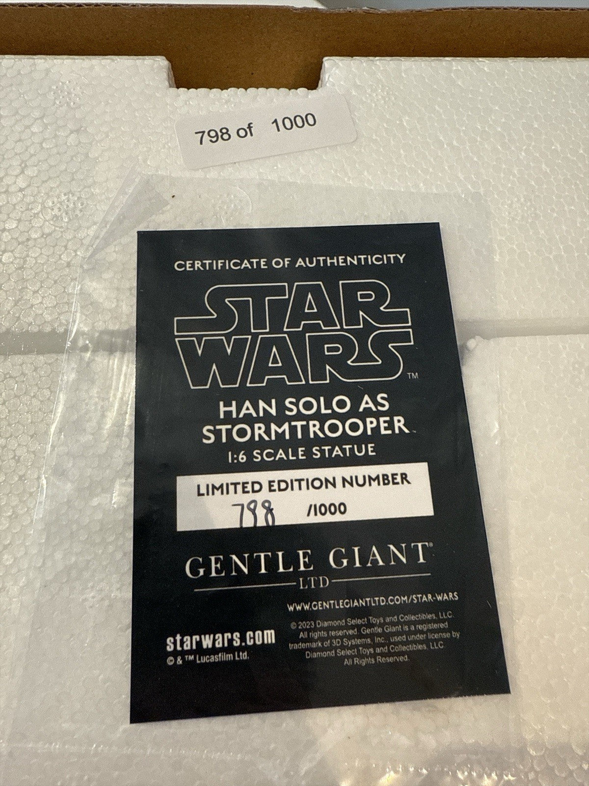 Diamond Select Star Wars Milestones Han Solo as Stormtrooper 1:6 Statue LE