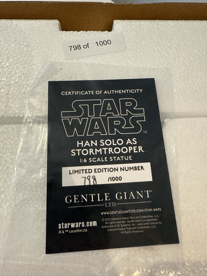 Diamond Select Star Wars Milestones Han Solo as Stormtrooper 1:6 Statue LE