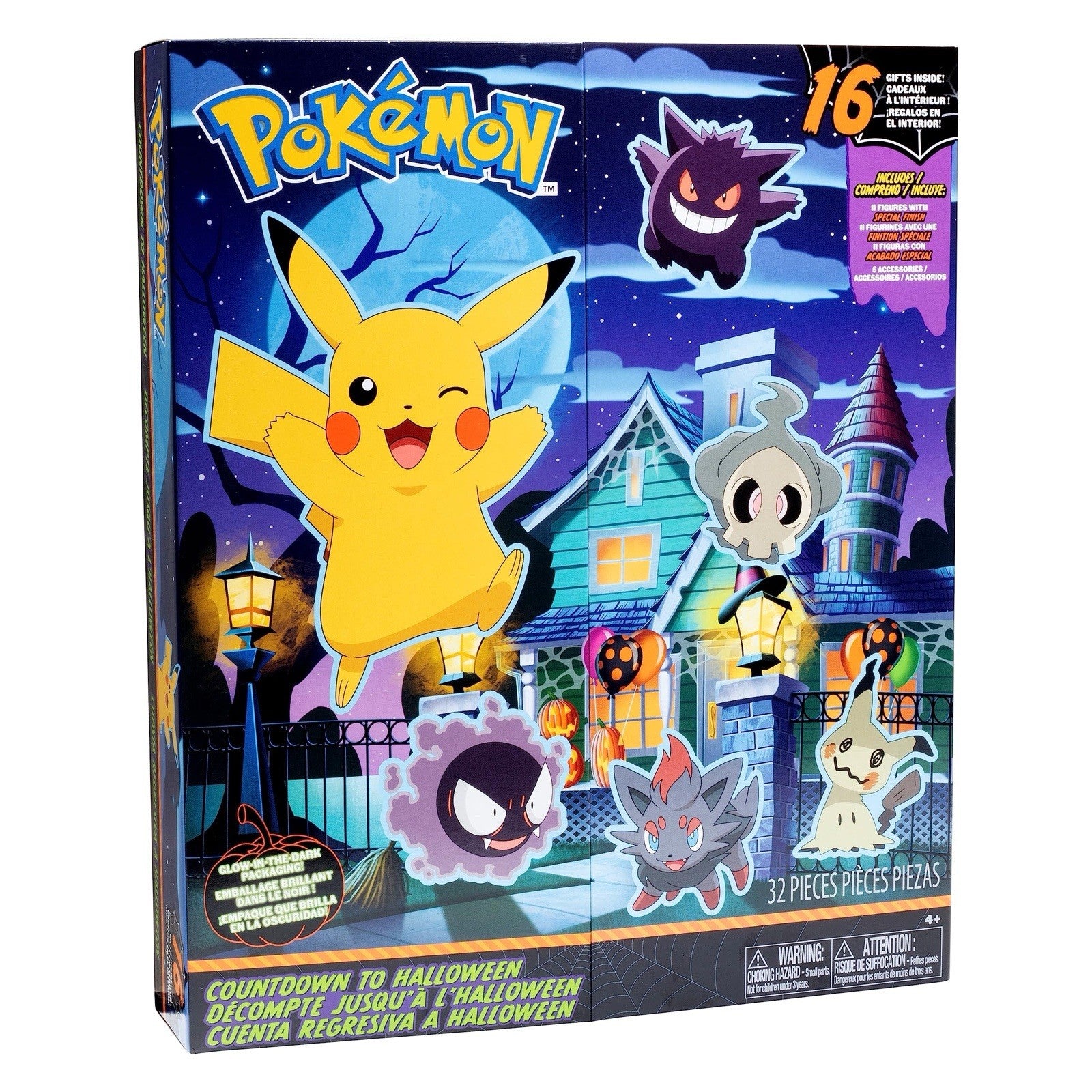 Pokémon Halloween Countdown Calendar Jazwares – 16 Figures & Accessories Set