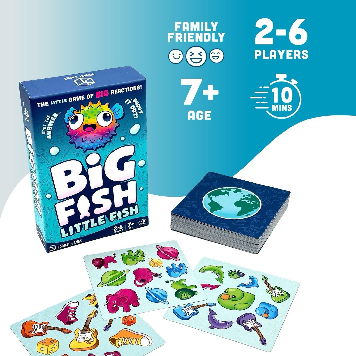 Big Fish Little Fish Family Card Game – Fast Spot & Shout Party Fun