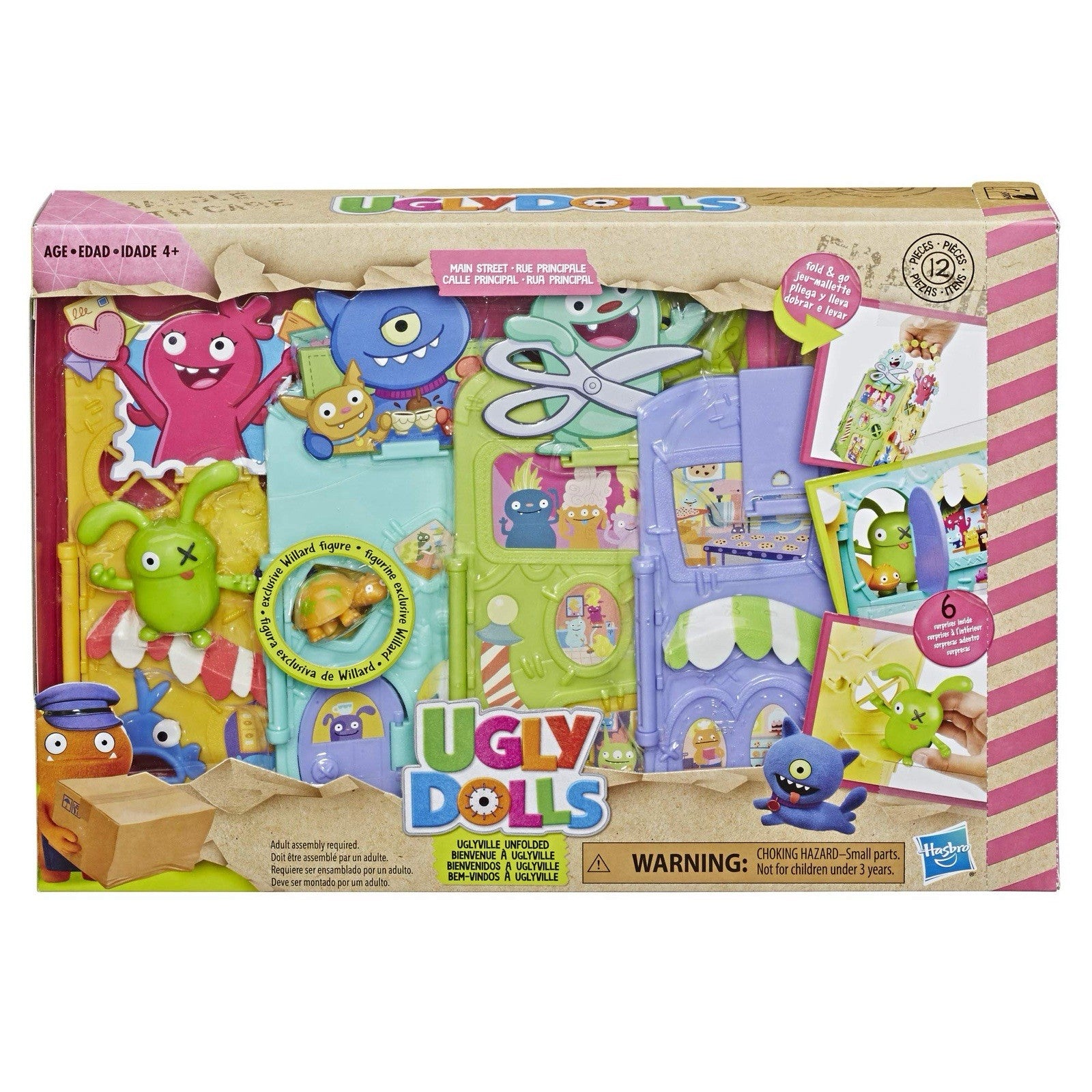 Hasbro UglyDolls Uglyville Unfolded Main Street Playset with Figures