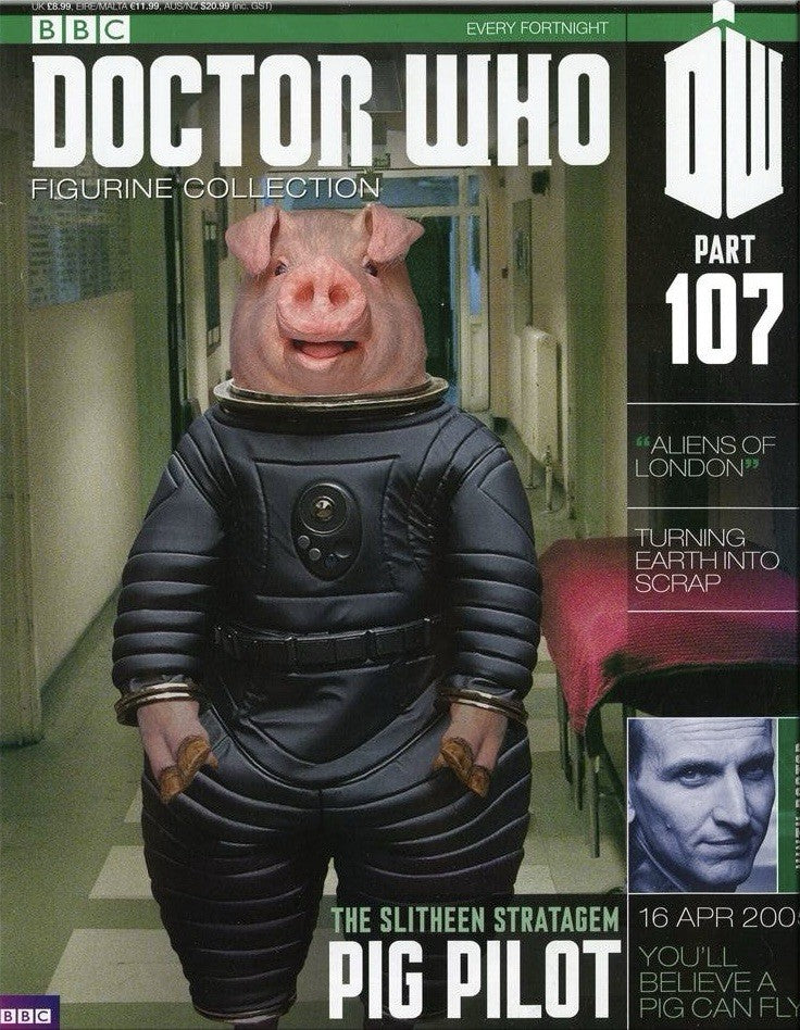 Eaglemoss Doctor Who Figurine Collection #107 Pig Astronaut Figure & Magazine