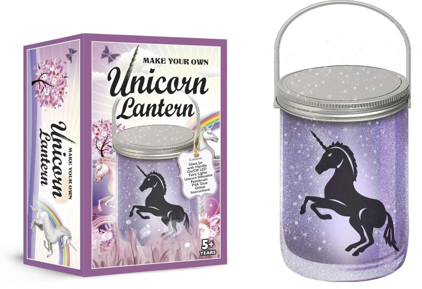 Make Your Own Unicorn LED Lantern Gift Kit - Purple