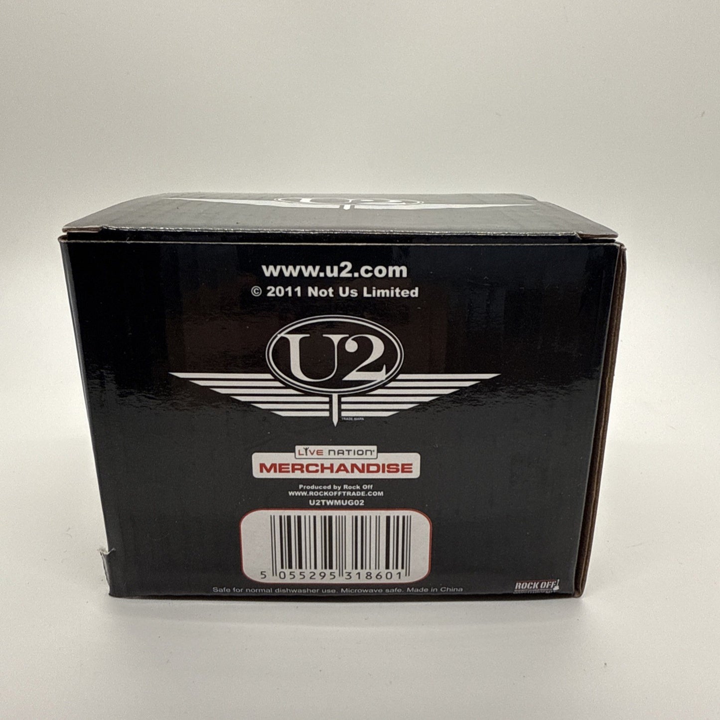 U2 Official Black Ceramic Mug – Box Damaged Slightly