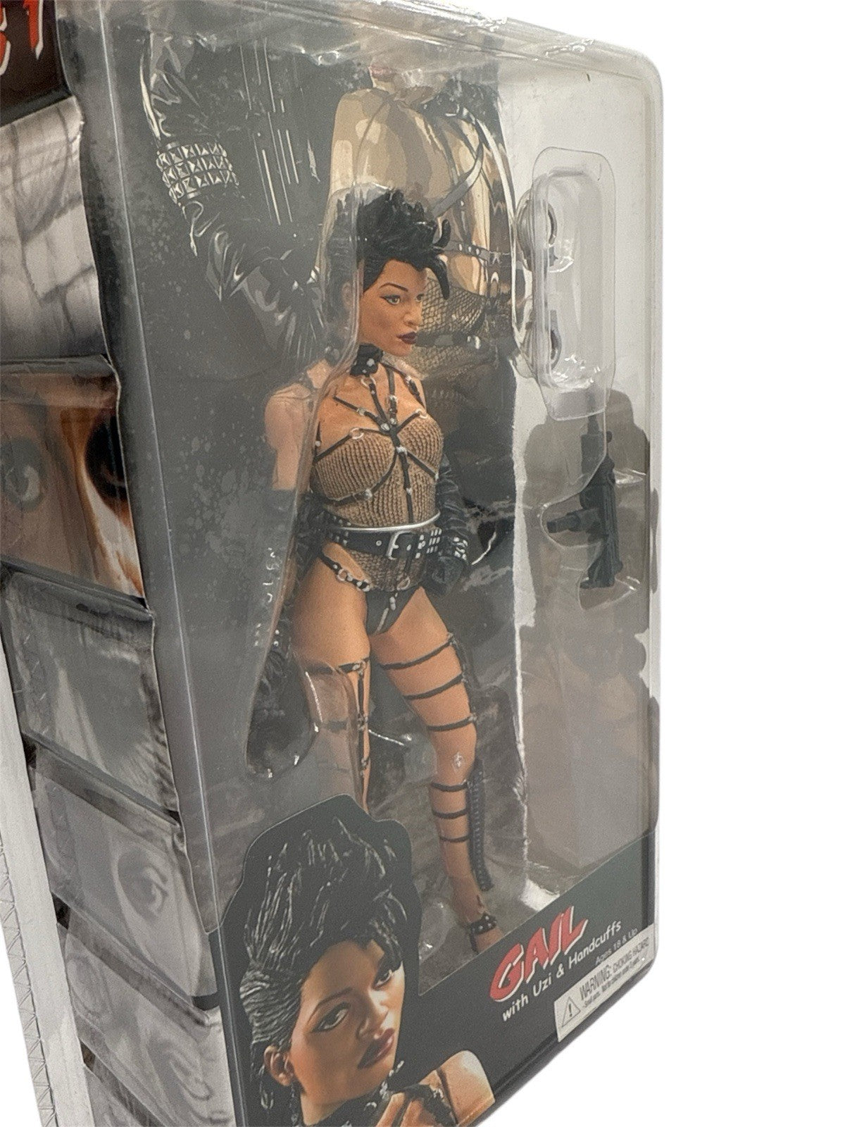 NECA Sin City Series 1 Gail Action Figure with Uzi & Handcuffs