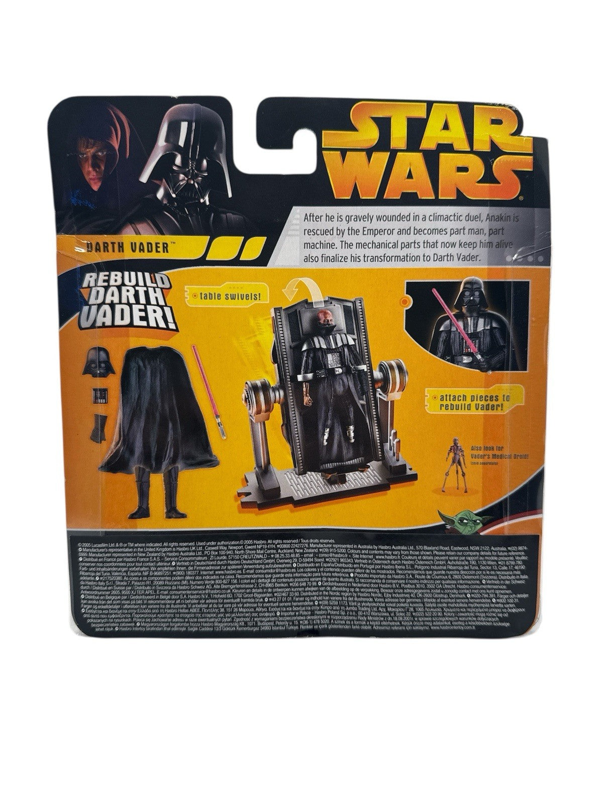 Hasbro Star Wars Revenge Of The Sith Darth Vader Rebuild Darth Vader Figure 2005