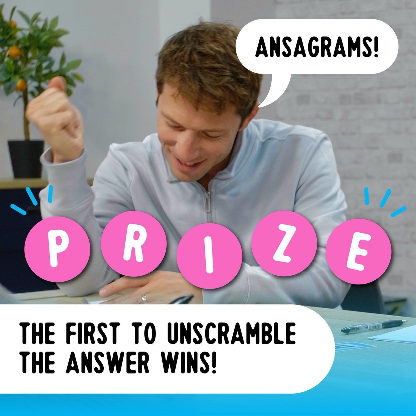 Ansagrams Word Game – Quickfire Quiz for 3–10 Players – Over 500 Questions
