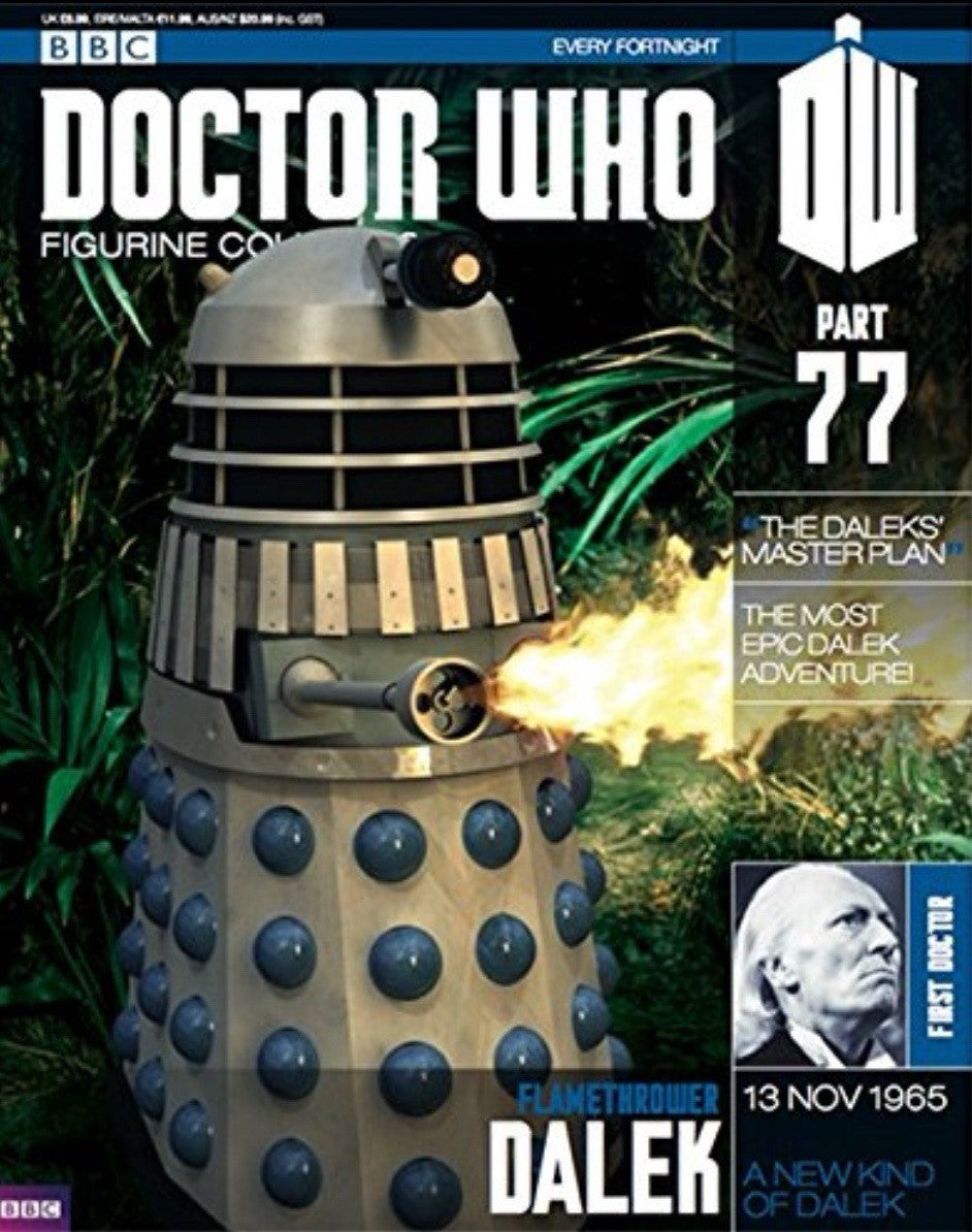 Eaglemoss Doctor Who Figurine Collection #77 Flamethrower Dalek w/ Magazine