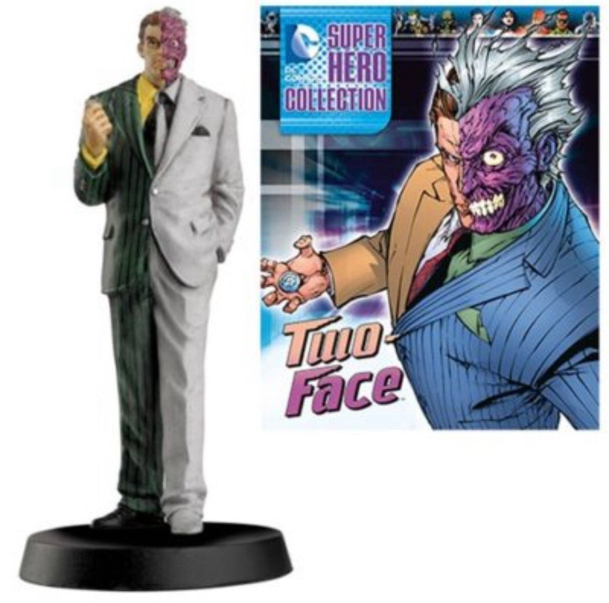 Eaglemoss DC Super Hero Collection Two-Face Figurine with Magazine