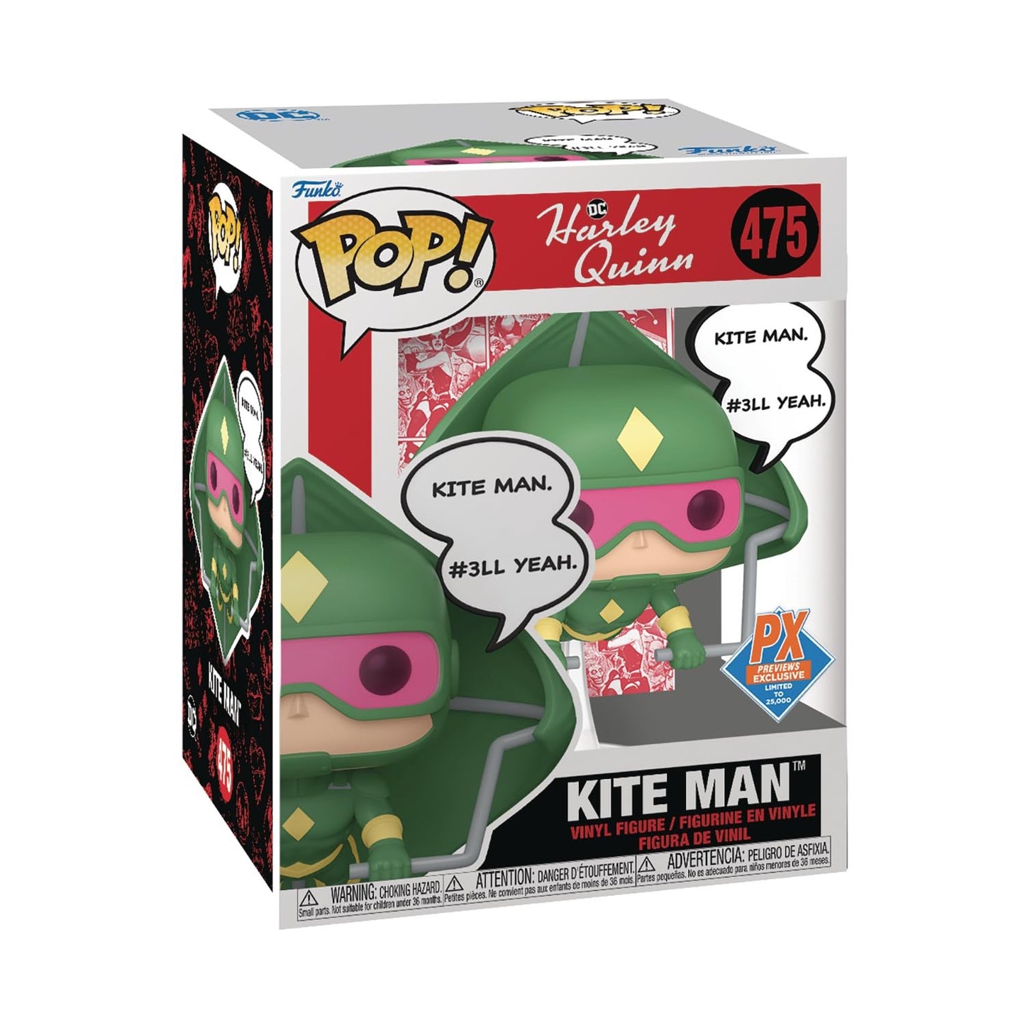Funko Pop! DC Harley Quinn Kite Man #475 PX Previews Exclusive Vinyl Figure