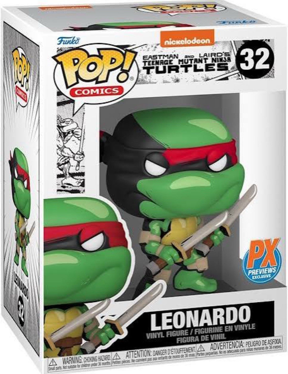 Funko Pop! Comics TMNT Leonardo PX Exclusive Vinyl Figure #32
