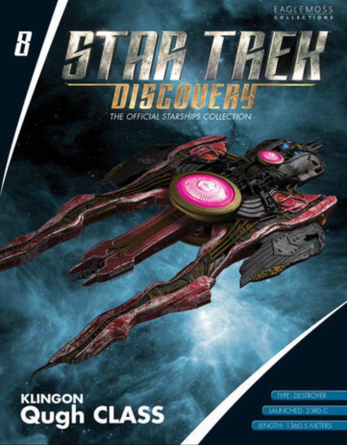 Eaglemoss Star Trek Discovery Klingon Qugh Class Starship with Magazine