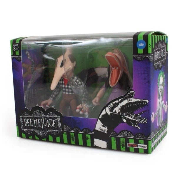 BST AXN Beetlejuice Scary Adam & Barbara Maitland Action Vinyls 2 Pack