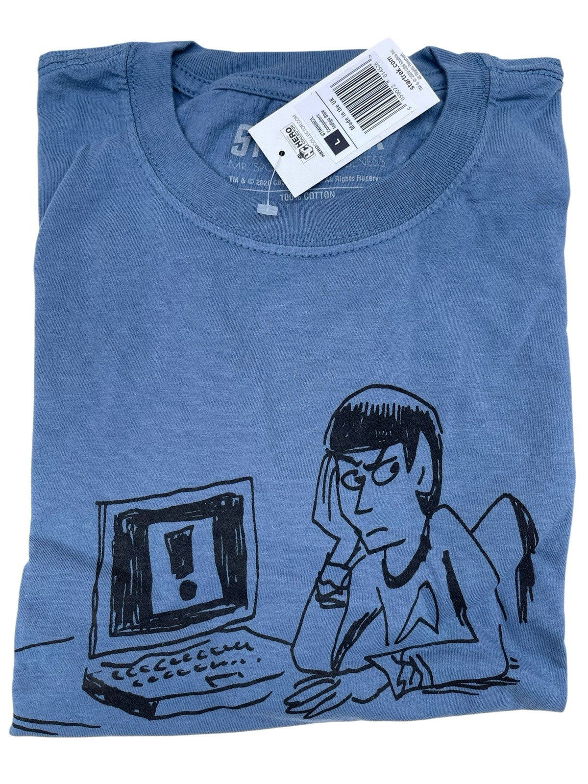 Eaglemoss Hero Collector Star Trek Spock “Computers” Indigo Blue T-Shirt (L)