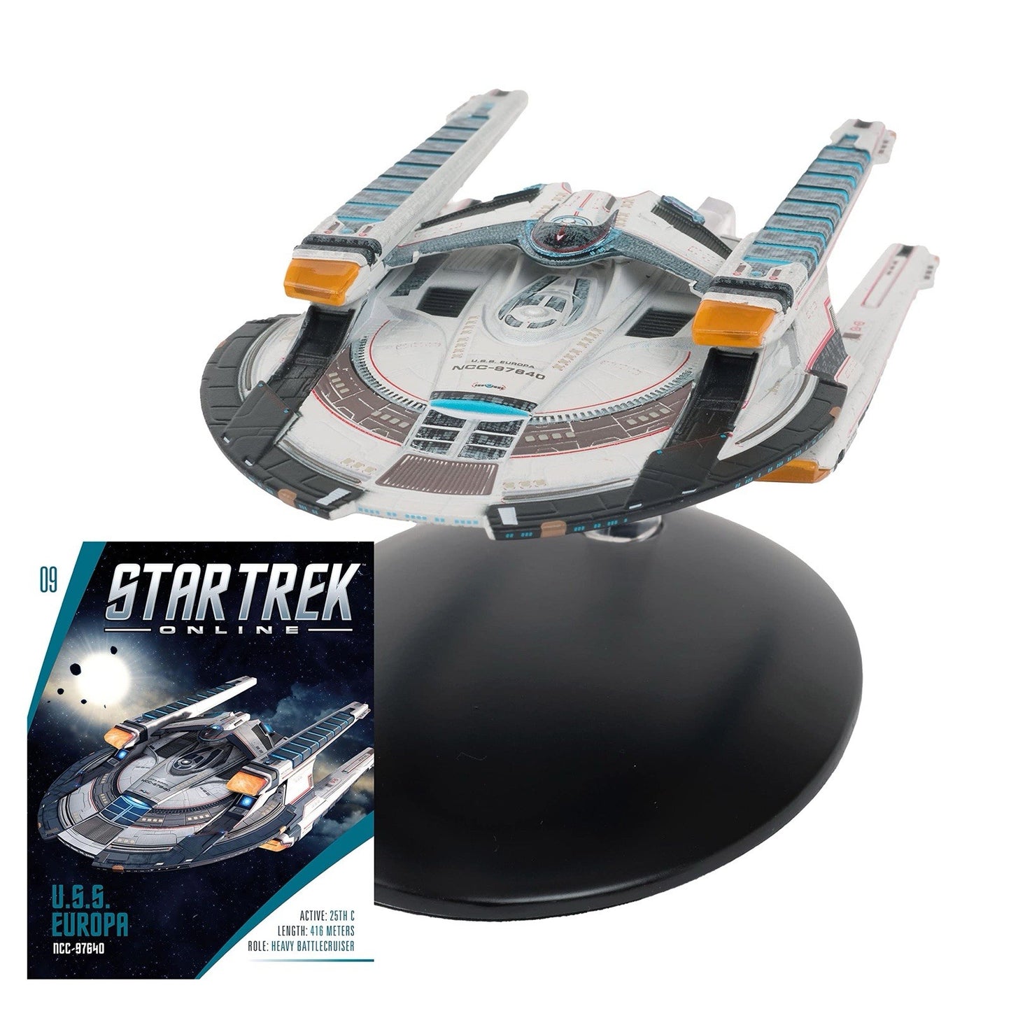 Eaglemoss Star Trek Online U.S.S. Europa NCC-97640 Model Figure + Magazine