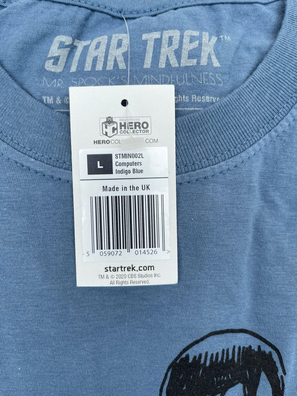 Eaglemoss Hero Collector Star Trek Spock “Computers” Indigo Blue T-Shirt (L)