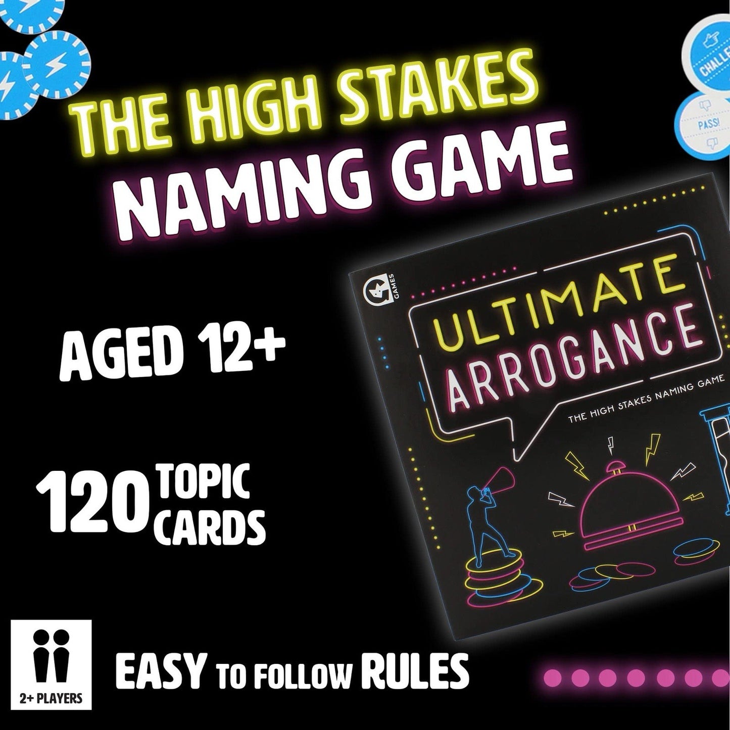 Ultimate Arrogance High Stakes Party Card Game (Damaged Box)