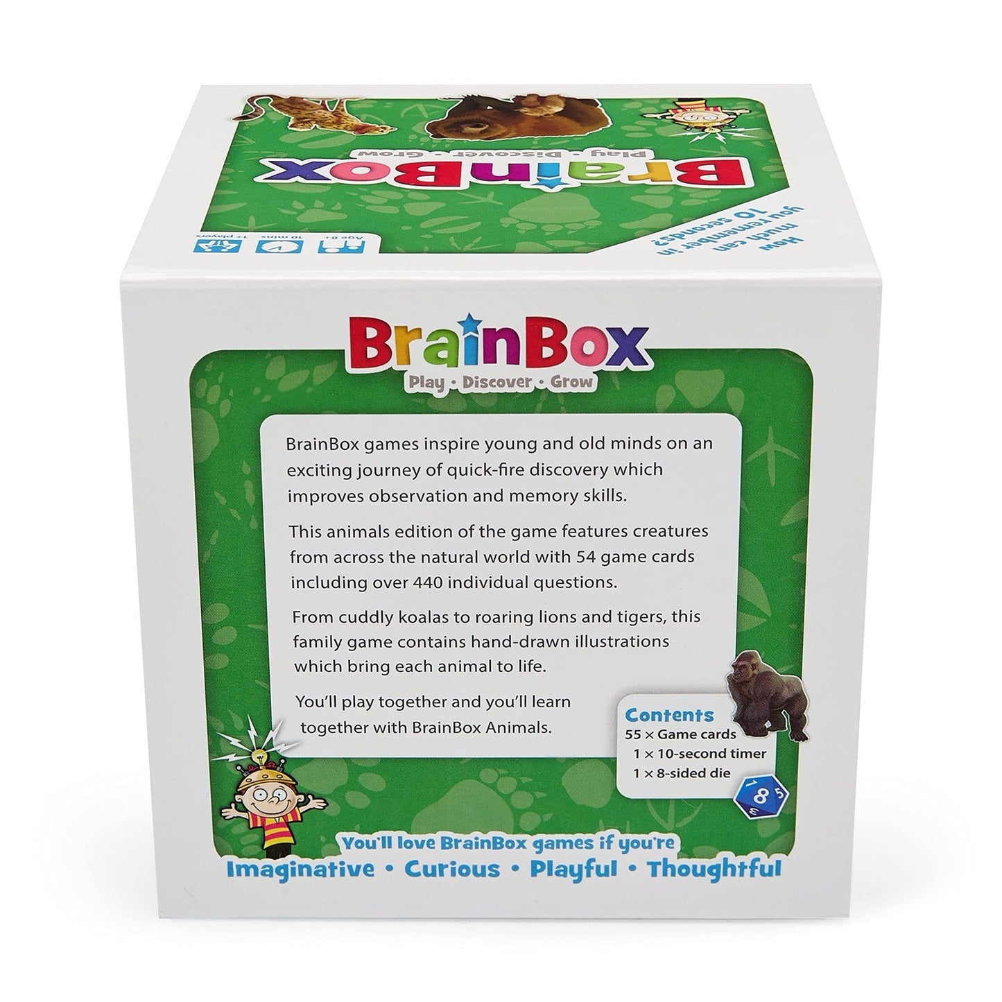 BrainBox Animals Card Game – Educational Ten Minute Brain Challenge