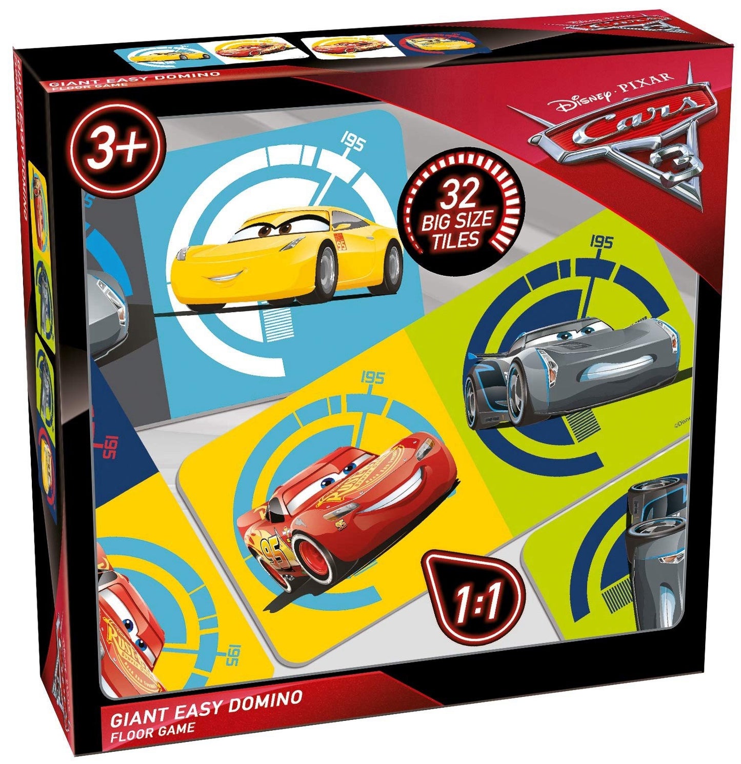 Cars 3 Giant Easy Domino Floor Game - Tactic