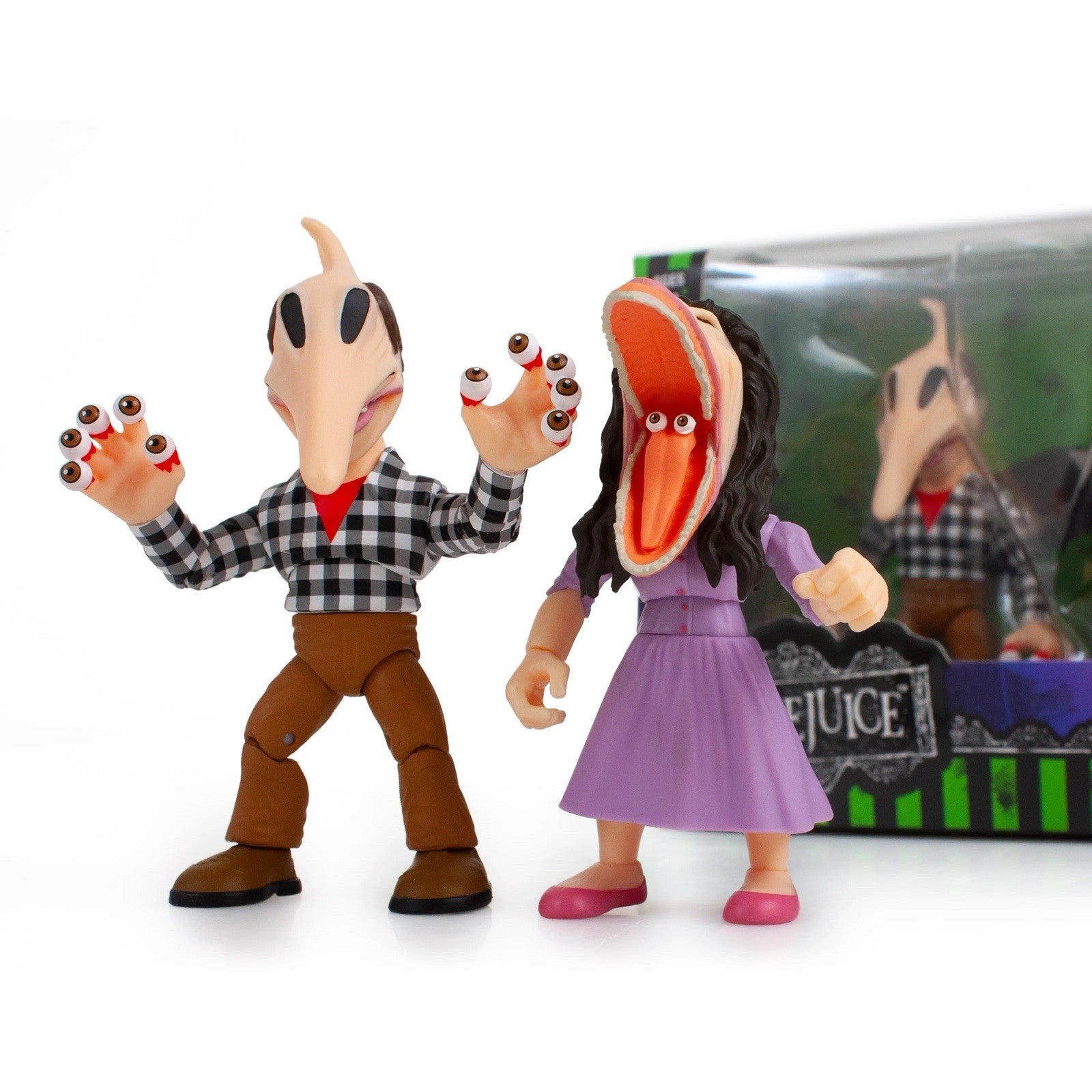 BST AXN Beetlejuice Scary Adam & Barbara Maitland Action Vinyls 2 Pack