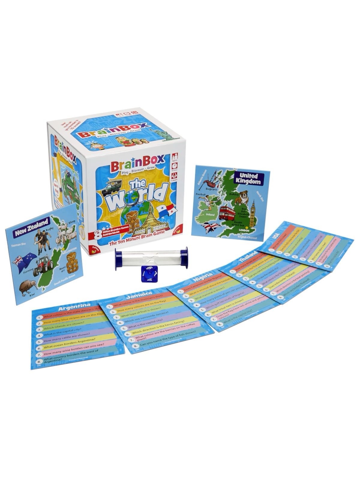 BrainBox The World Card Game – 10 Minute Educational Family Quiz