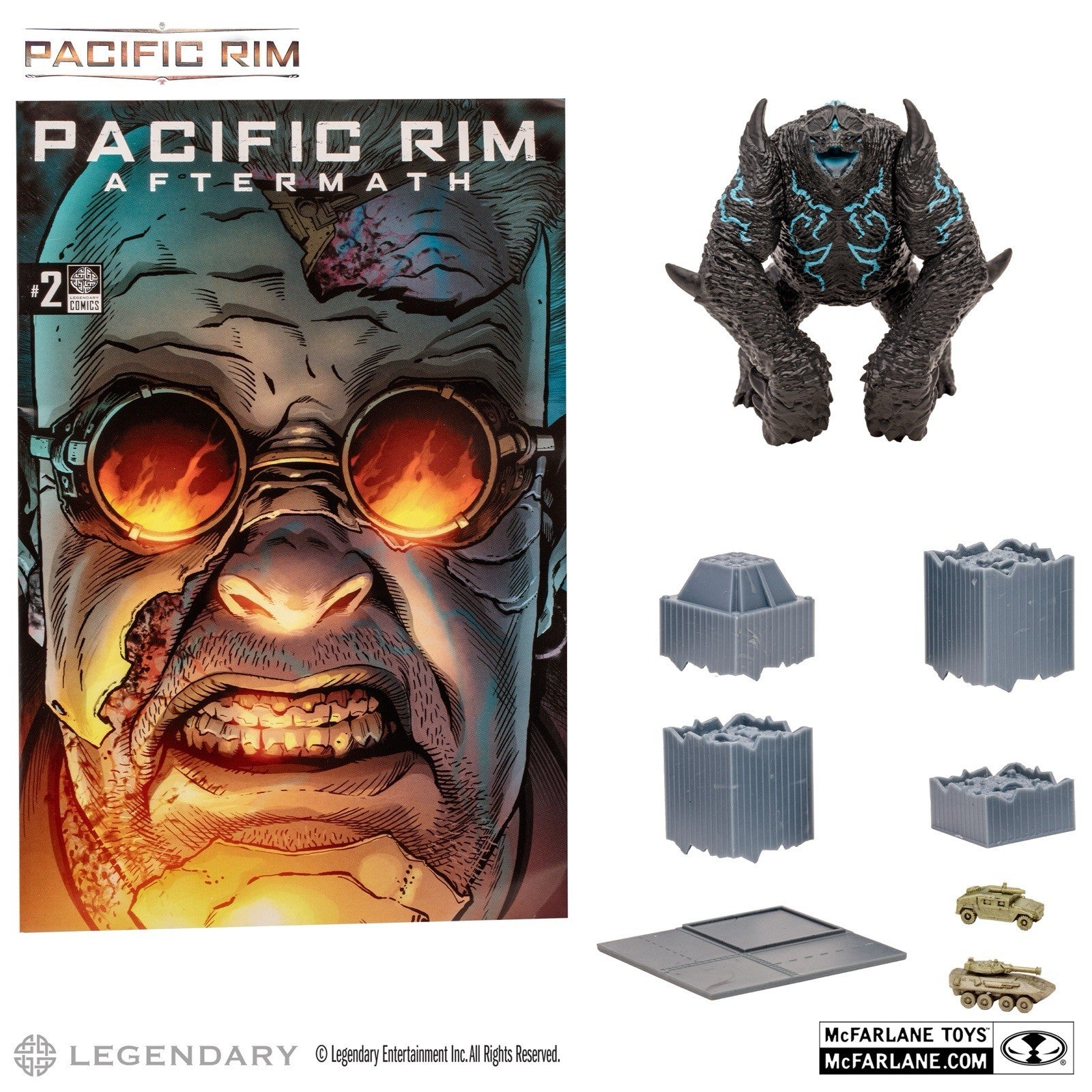 McFarlane Toys Pacific Rim Leatherback (Kaiju) Action Figure And Comic