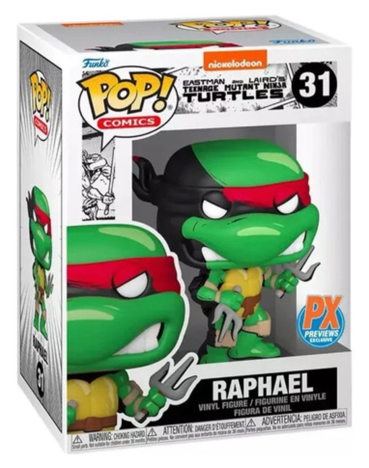 Funko Pop Comics TMNT Raphael PX Previews Special Edition Vinyl Figure #31