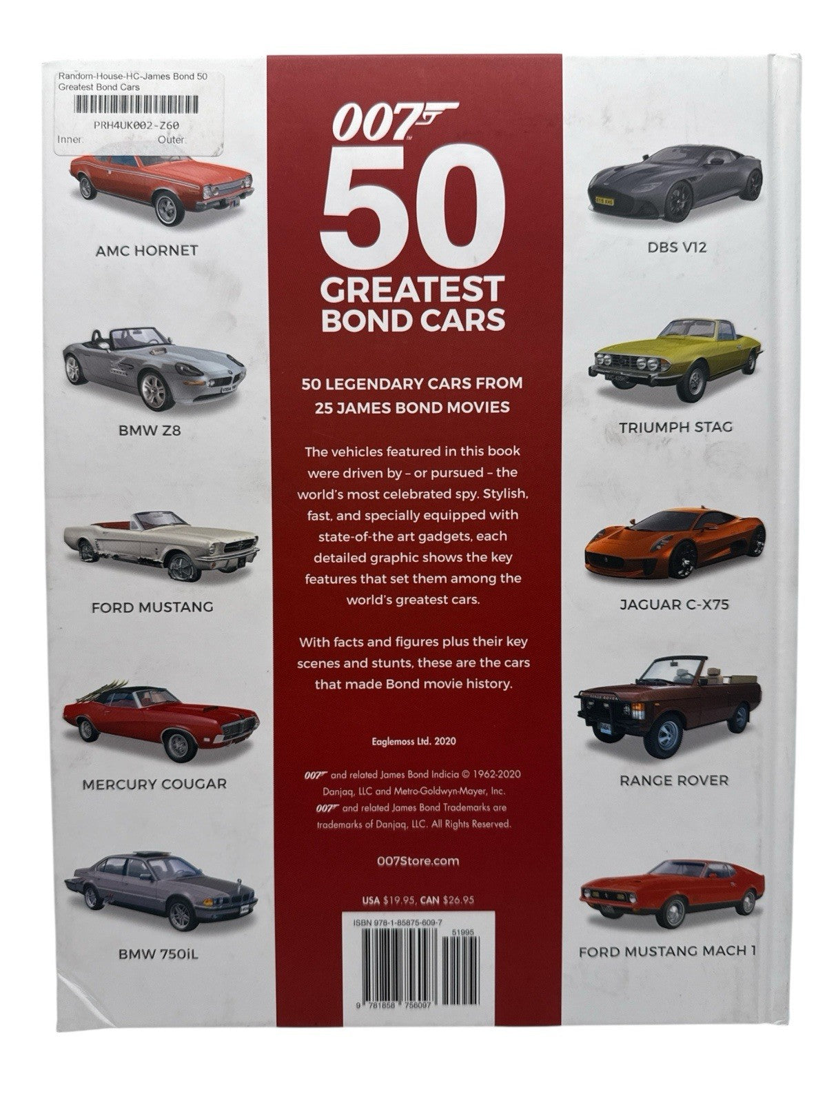 James Bond 50 Greatest Bond Cars Hardcover Book – Eaglemoss Hero Collector (2020