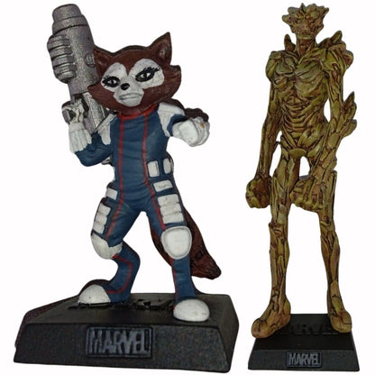 Eaglemoss Classic Marvel Figurine Collection – Rocket Raccoon & Groot (Box Worn)