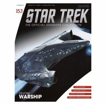 Eaglemoss Star Trek Starships Collection #153 Devore Warship Figure & Magazine