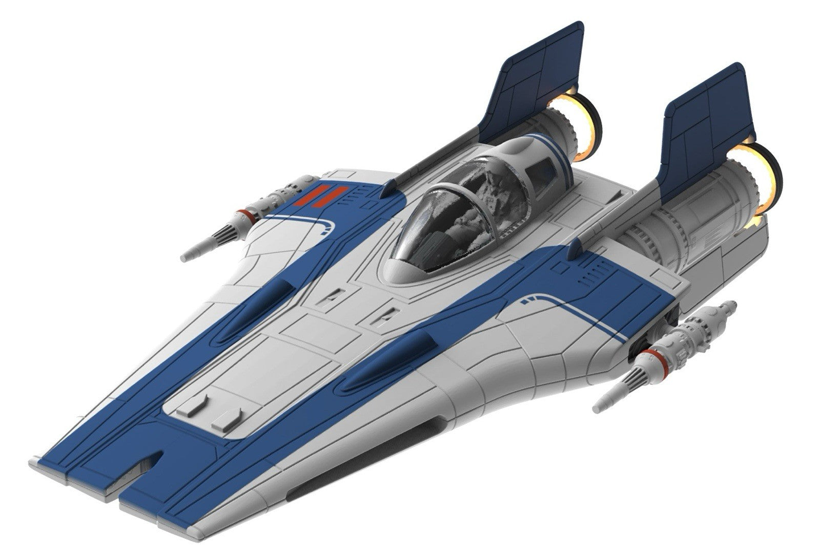 Revell 1/44 Build & Play Star Wars Resistance A-Wing Fighter (Blue) 06773