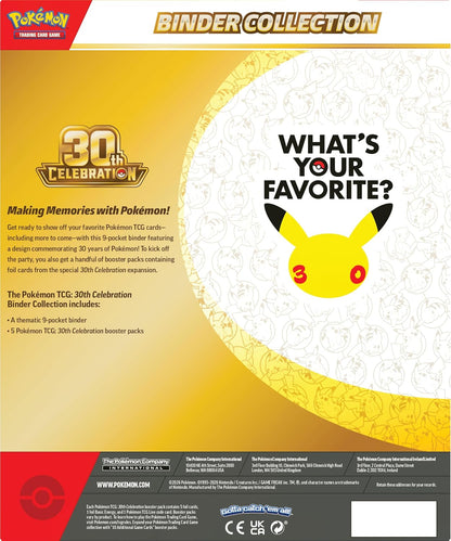 Pokémon TCG 30th Celebration Binder Collection 5 Booster Packs