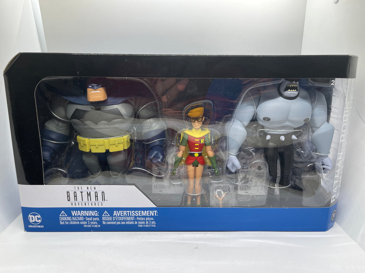 DC Collectibles The New Batman Adventures Batman, Robin & Mutant Leader 3-Pack 27-Piece Figure Set