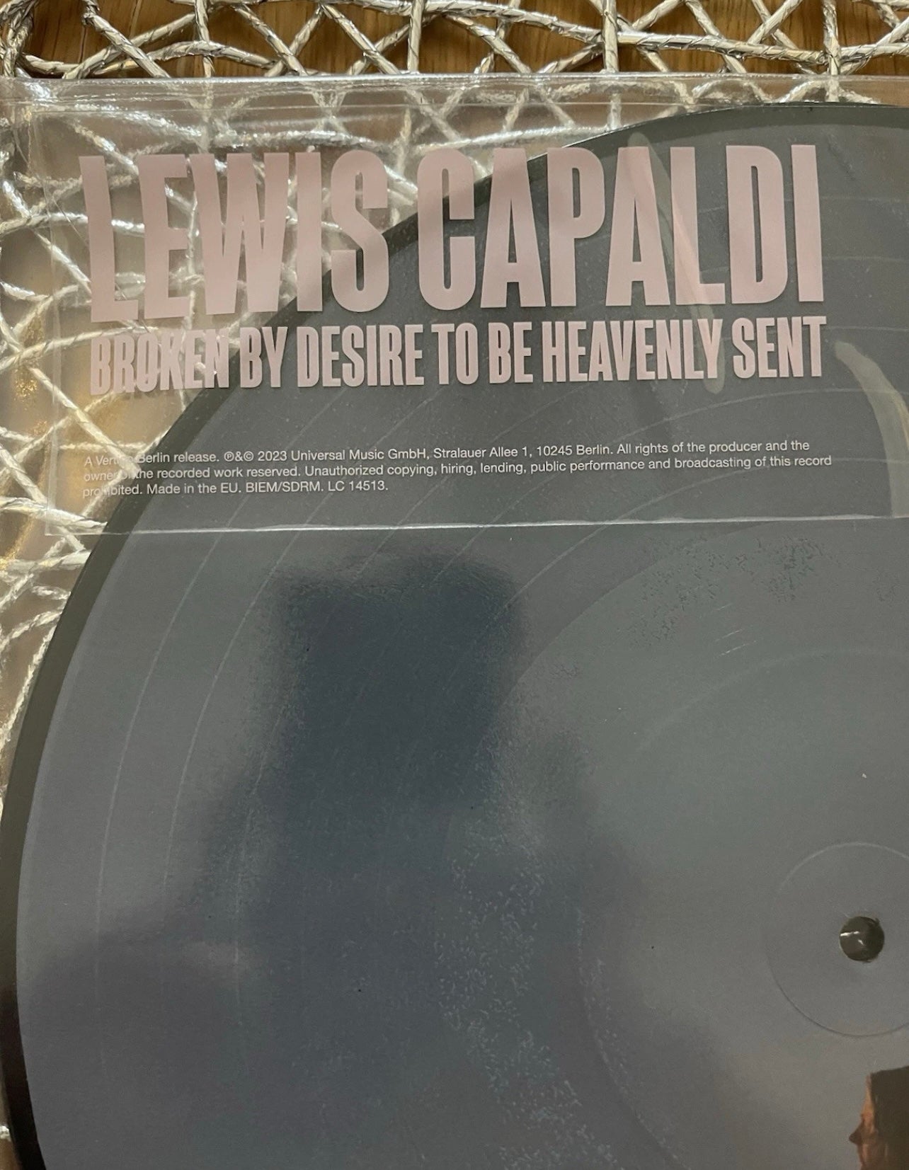 Lewis Capaldi Broken By Desire To Be Heavenly Sent Picture Disc Vinyl LP