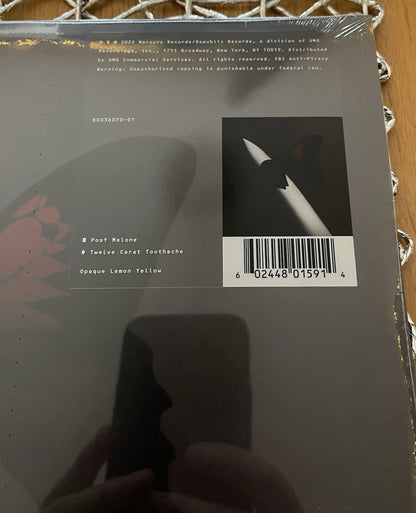 Post Malone Twelve Carat Toothache LP Album vinyl record limited 2 x Yellow 2023