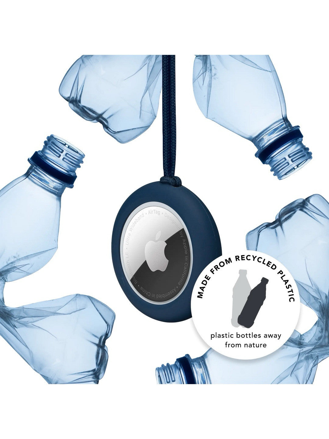 dbramante1928 - Greenland - AirTag Case With Strap - Pacific Blue