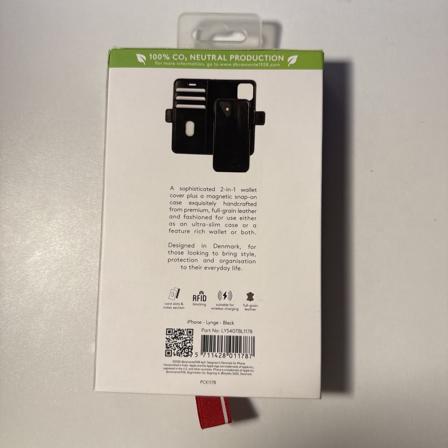 dbramante1928 iPhone 12 Mini - Lynge - Black - 2-in-1 Wallet + Magnetic Case