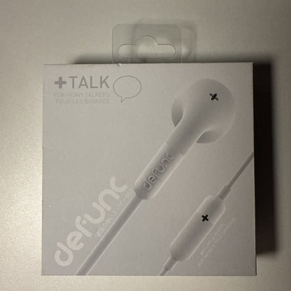 DeFunc Plus Talk In-Ear Headphones with Microphone - White (D0012)