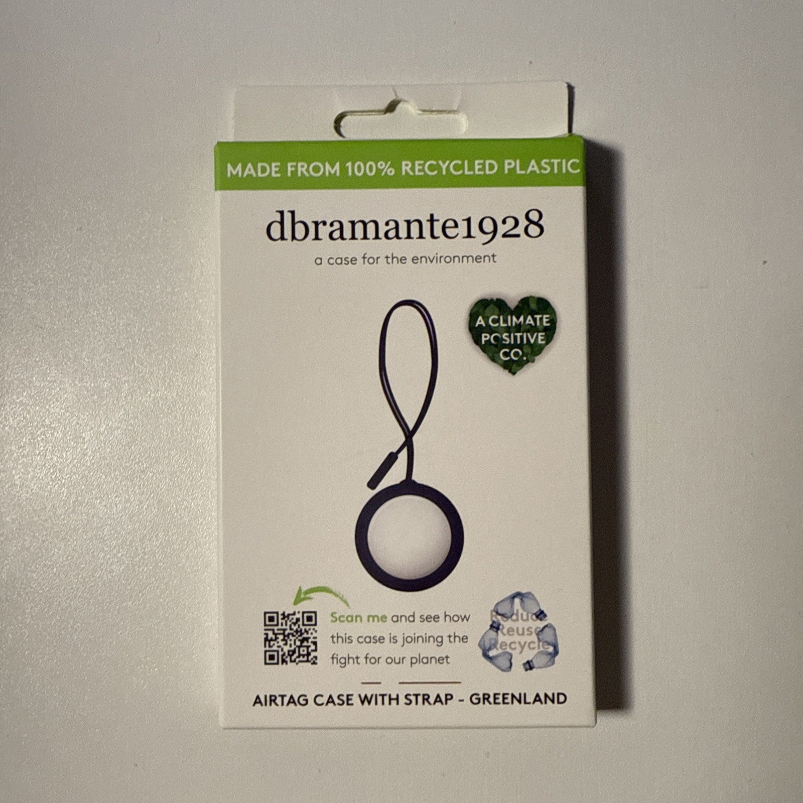 dbramante1928 - Greenland - AirTag Case With Strap - Pacific Blue