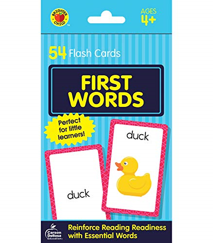 Carson Dellosa Brighter 54 Flash Cards First Words Essential Word Cards Age 4+